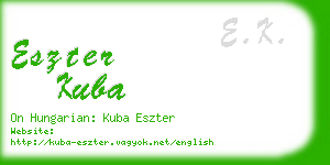 eszter kuba business card